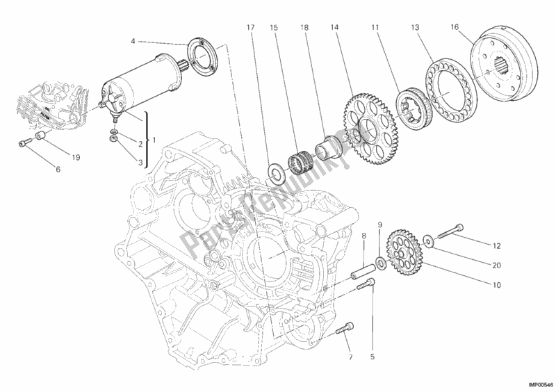Alle onderdelen voor de Start De Motor van de Ducati Superbike 1098 R USA 2008